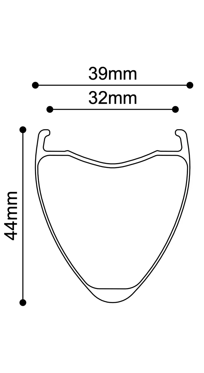 Venn 440 TCD UL rim profile technical drawing