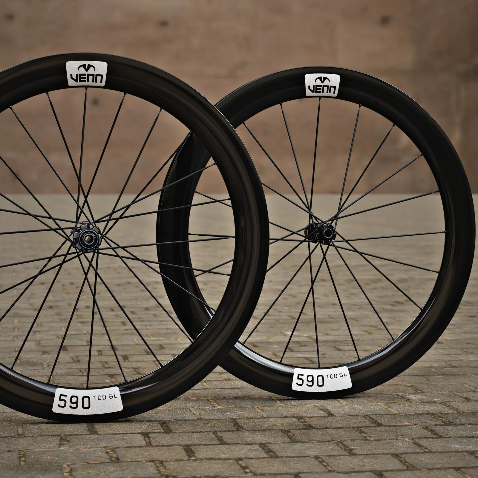Venn 590 C SL carbon wielset, naast elkaar