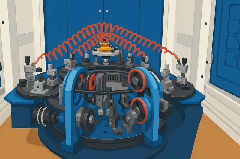 Diagram of filament winding process